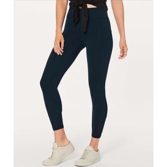 Lululemon in Movement 7/8 Tights Nocturnal Teal Blue Leggings size 6 - Picture 1 of 16